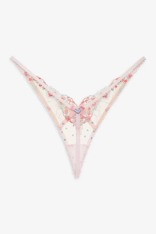 For Love and Lemons Lingerie Gabriella Thong Panty Blue 8211 Women For Love and Lemons Lingerie Gabriella Thong Panty Blue 8211 Women