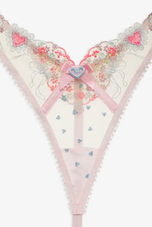 For Love and Lemons Lingerie Gabriella Thong Panty Blue 8211 Women For Love and Lemons Lingerie Gabriella Thong Panty Blue 8211 Women