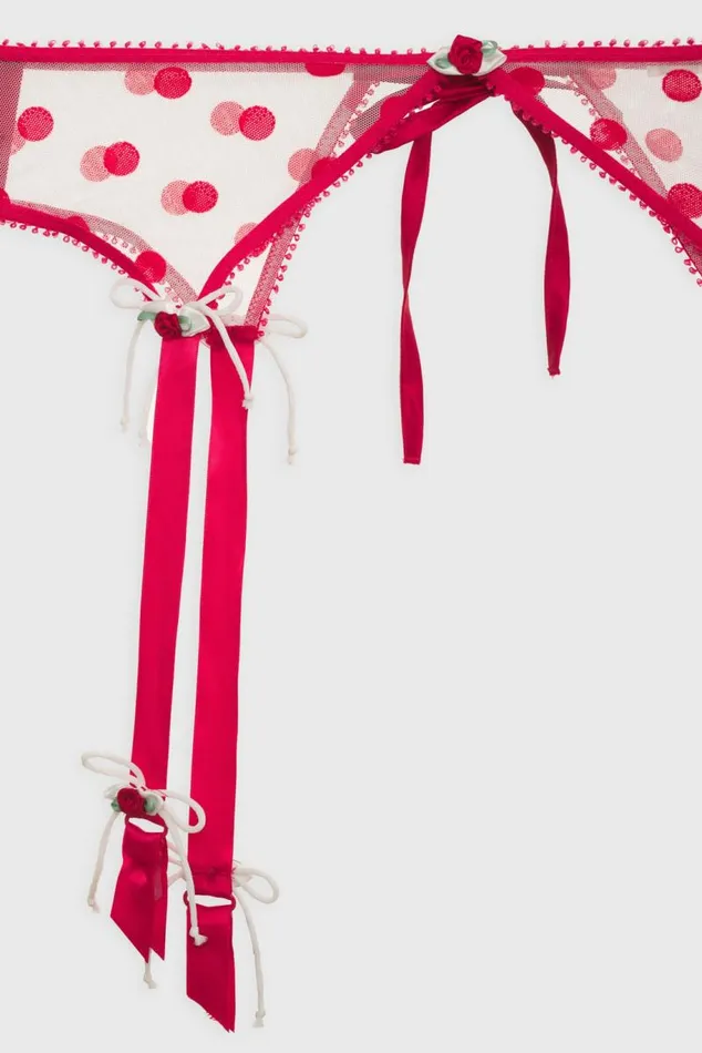 For Love and Lemons Lingerie Indy Garter Belt Red 8211 Women