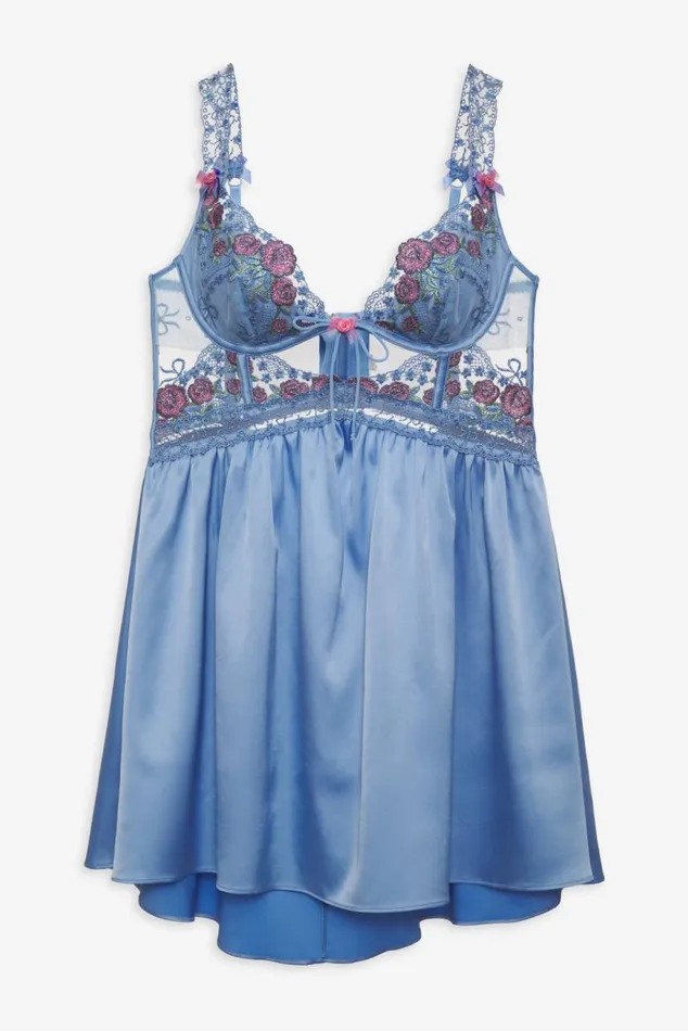 For Love and Lemons Lingerie Katara Slip Dress Blue 8211 Women For Love and Lemons Lingerie Katara Slip Dress Blue 8211 Women