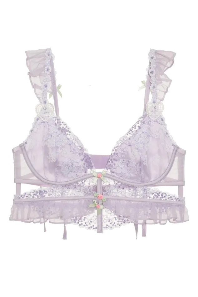 For Love and Lemons Lingerie Margaux Bustier Purple 8211 Women For Love and Lemons Lingerie Margaux Bustier Purple 8211 Women