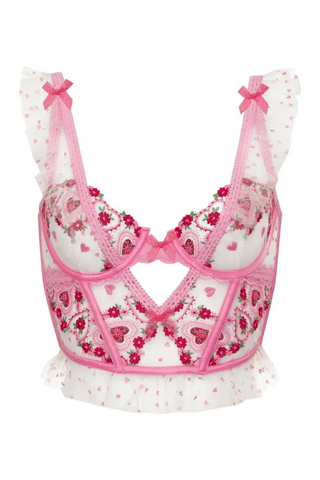 For Love and Lemons Lingerie Whimsical Garden Bustier Pink 8211 Women For Love and Lemons Lingerie Whimsical Garden Bustier Pink 8211 Women
