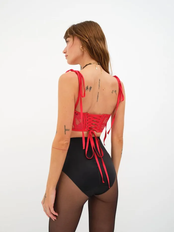 For Love and Lemons Tops Niala Bustier Top Red 8211 Women