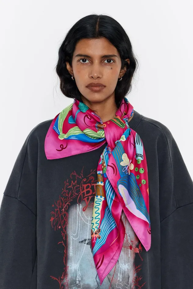 Fuchsia Cake Scarf Fuchsia Women Bimba Y Lola Scarves Fuchsia Cake Scarf Fuchsia Women Bimba Y Lola Scarves