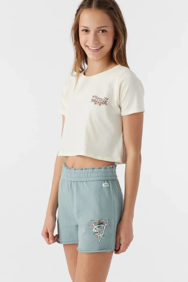 GIRL039S TORI LOUNGE SHORTS Silver Blue Kids O039NEILL Girl039S Clothing