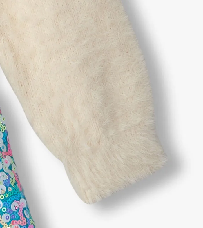 Girls Cami Lace Fuzzy Mixed Sequin Skirt Dress Hatley