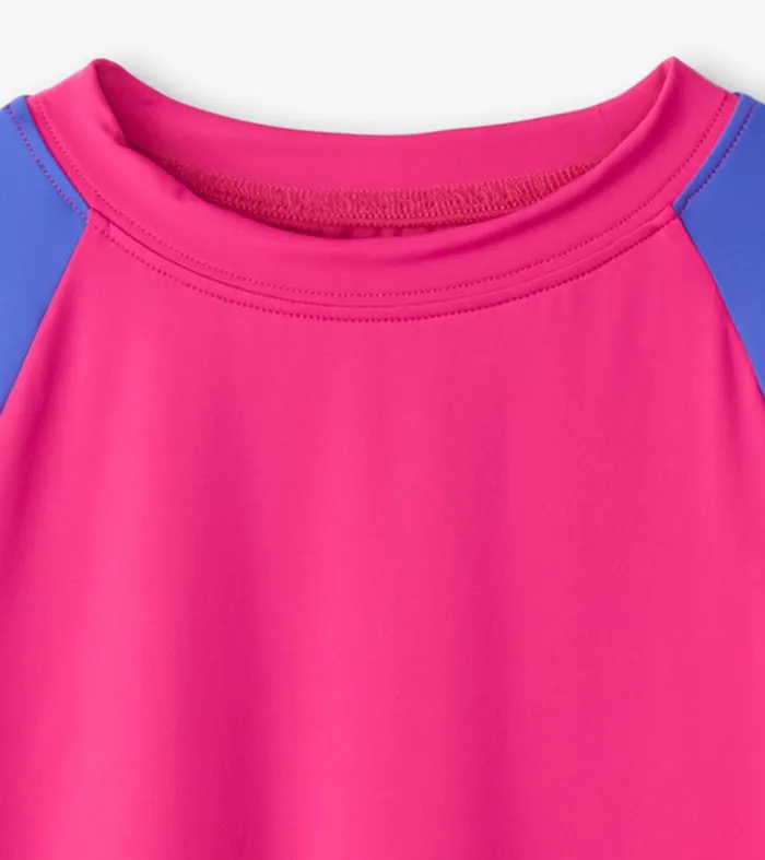 Girls Fuschia Purple Long Sleeve Rashguard Hatley