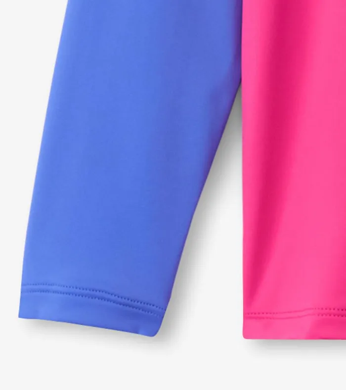 Girls Fuschia Purple Long Sleeve Rashguard Hatley