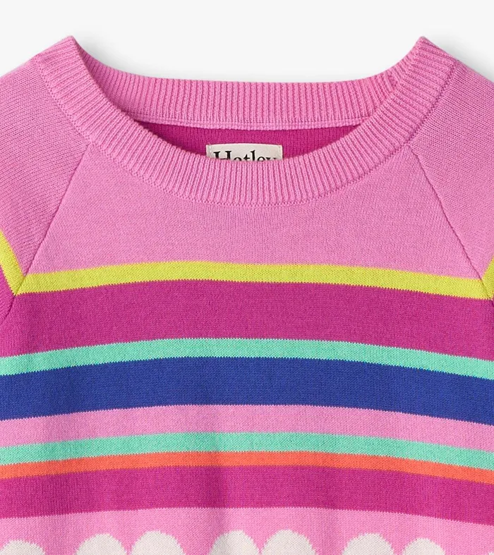 Girls Rainbow Heart Sweater Hatley
