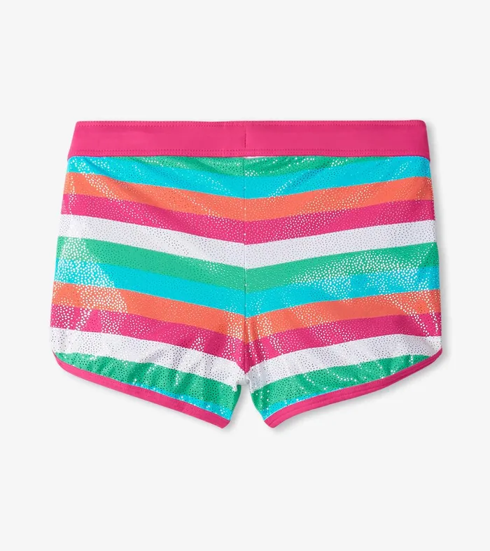 Girls Rainbow Palm Swim Shorts Hatley
