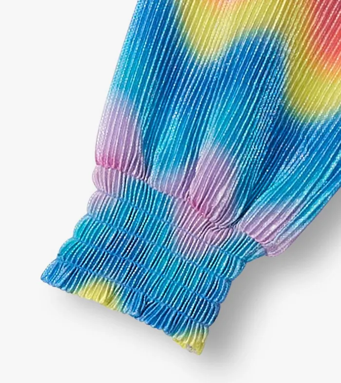 Girls Rainbow Wave Pleated ALine Dress Hatley