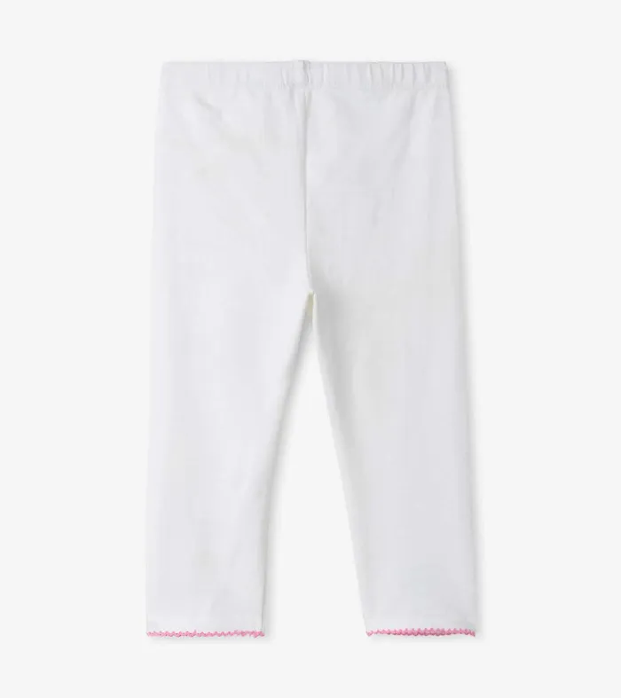 Girls White Summer Capri Leggings Hatley