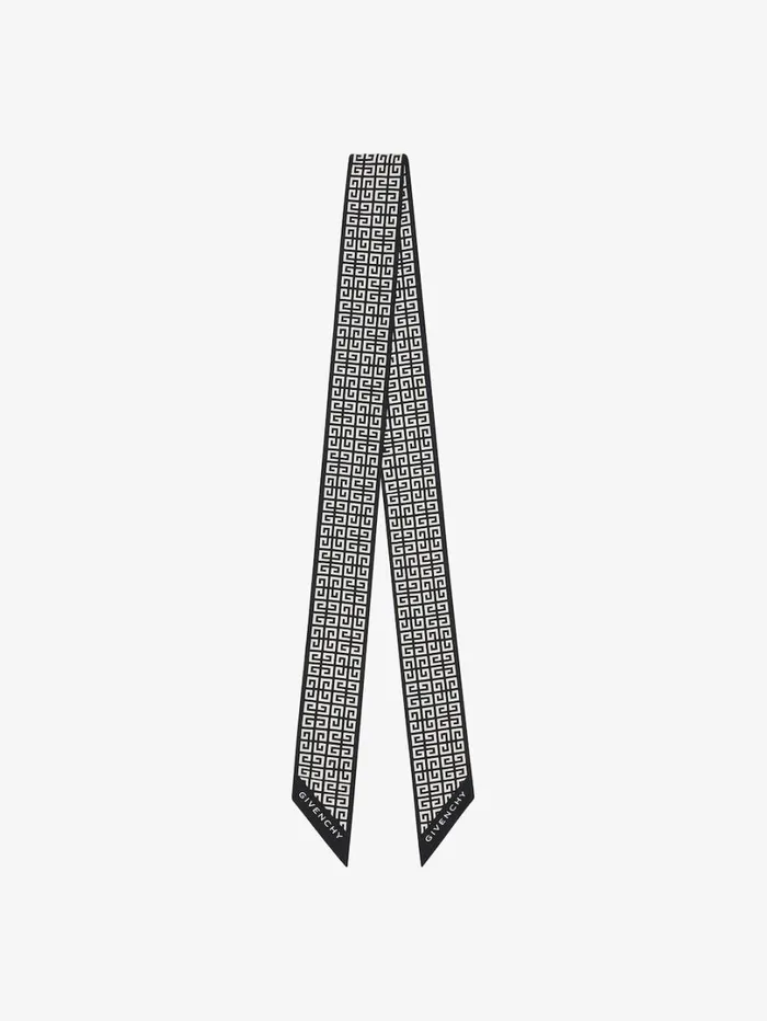 Givenchy 4G Bandeau In Silk Blackwhite Women Scarves