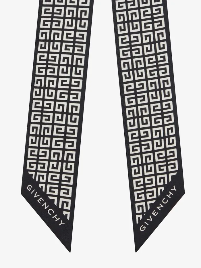 Givenchy 4G Bandeau In Silk Blackwhite Women Scarves Givenchy 4G Bandeau In Silk Blackwhite Women Scarves