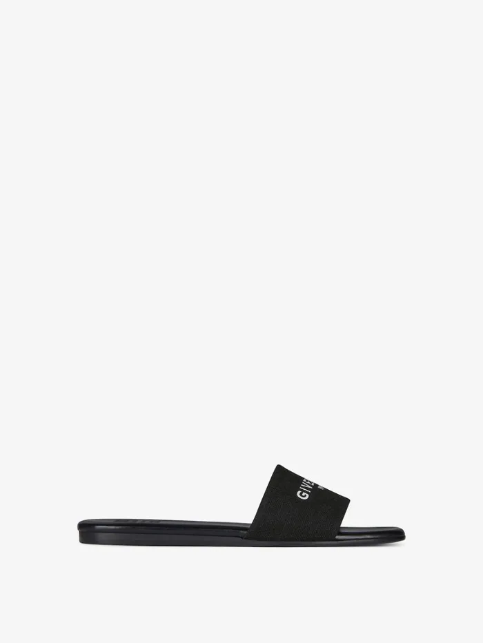 Givenchy 4G Mules In Canvas Black Women Shark Lock