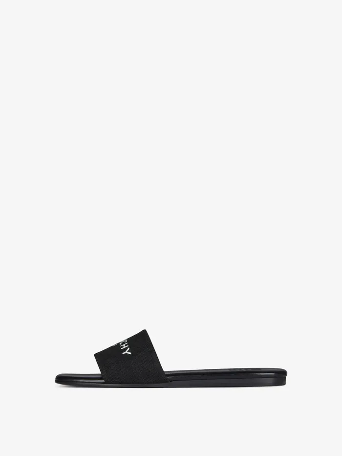 Givenchy 4G Mules In Canvas Black Women Shark Lock