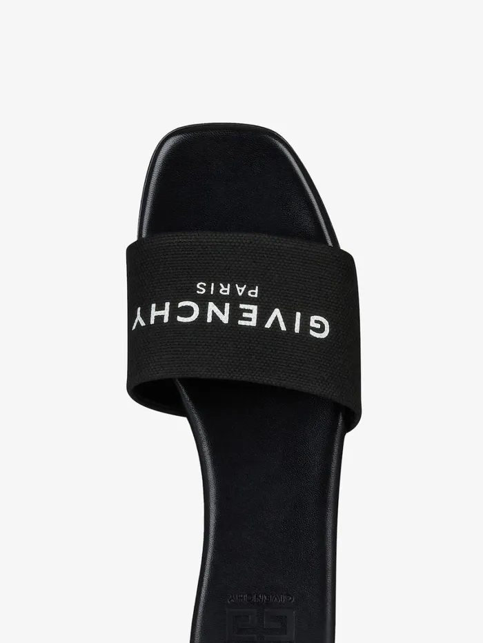Givenchy 4G Mules In Canvas Black Women Shark Lock