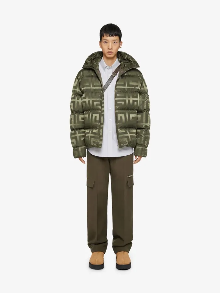 Givenchy 4G Puffer Jacket Khaki Men Outerwear and Blousons