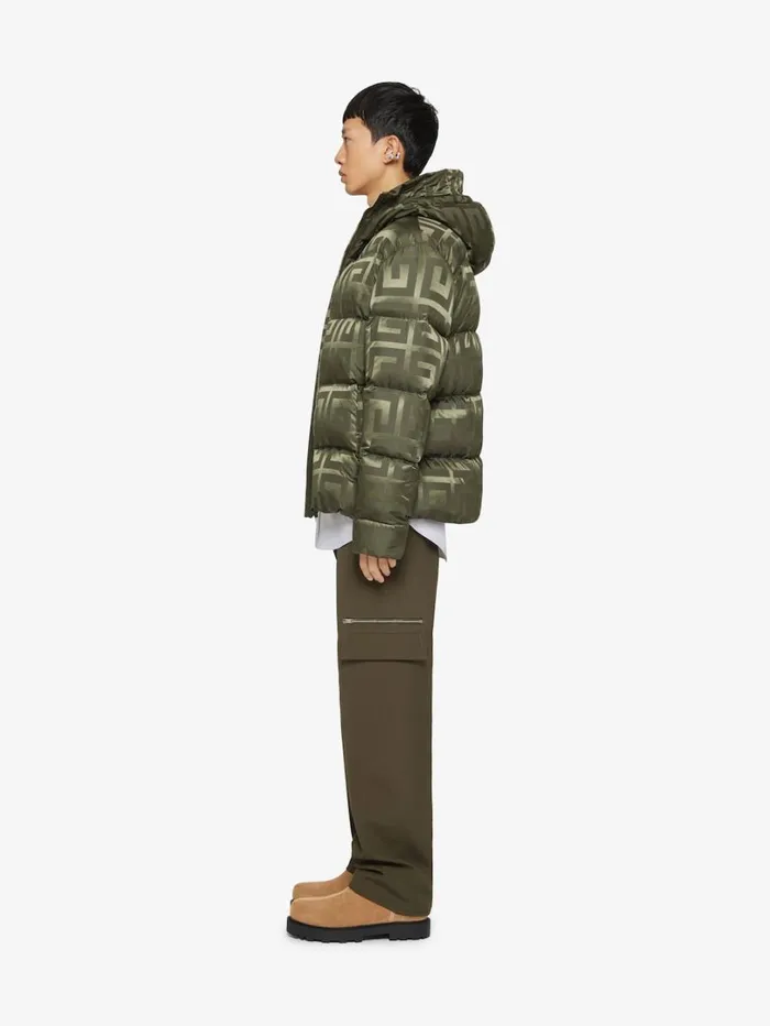 Givenchy 4G Puffer Jacket Khaki Men Outerwear and Blousons