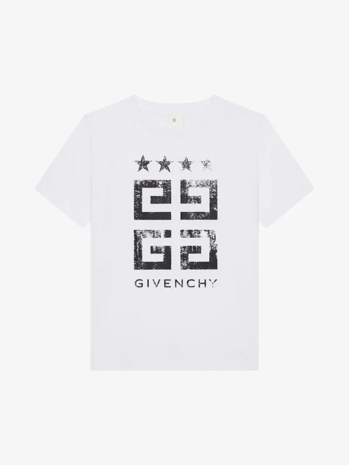 Givenchy 4G Stars Tshirt In Cotton White Men Baby 1 Month To 3 Years