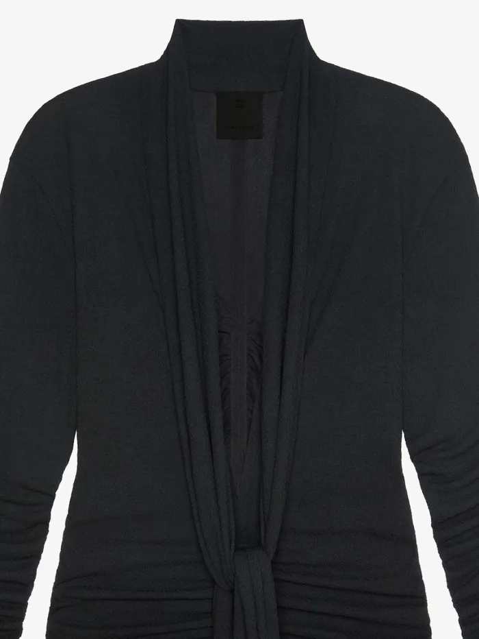 Givenchy Draped Dress In Jersey With Lavalliere Black Women Dresses