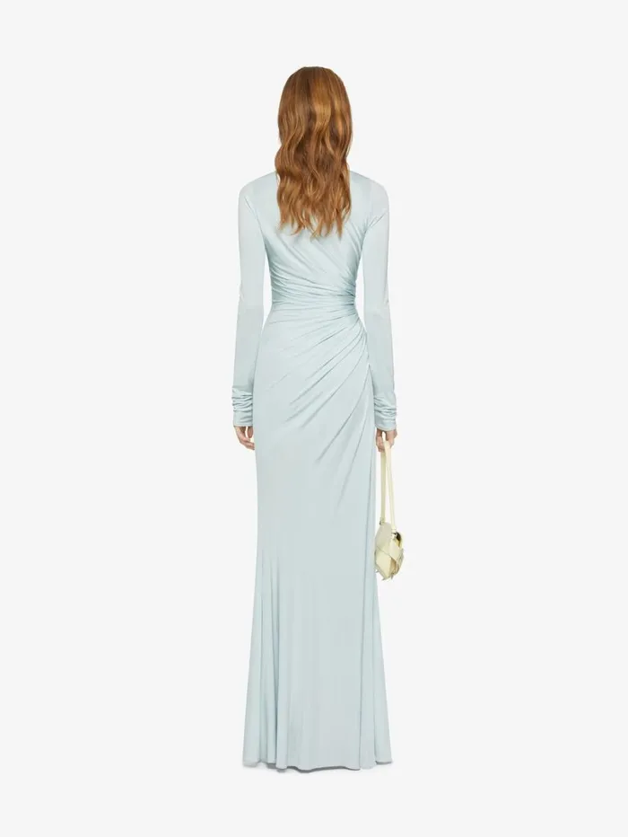 Givenchy Evening Draped Dress In Jersey Frost Women Dresses