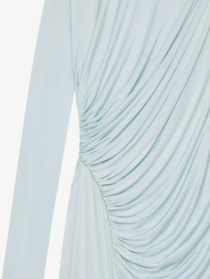 Givenchy Evening Draped Dress In Jersey Frost Women Dresses