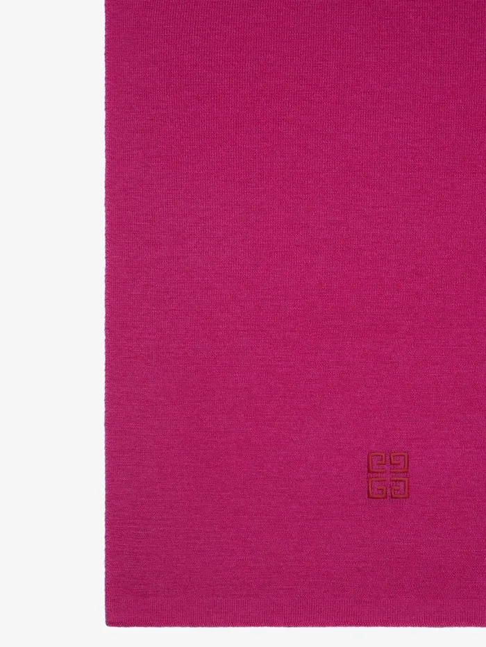Givenchy GIVENCHY 4G Scarf In Wool Cyclamen Women Scarves Givenchy GIVENCHY 4G Scarf In Wool Cyclamen Women Scarves