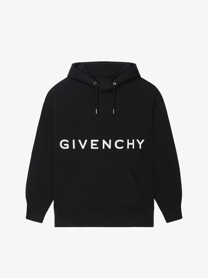 Givenchy GIVENCHY 4G Slim Fit Hoodie In Fleece Black Men Sweatshirts and Hoodies