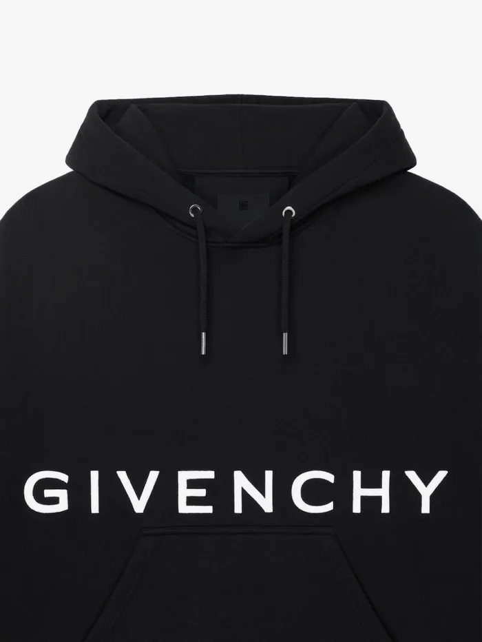 Givenchy GIVENCHY 4G Slim Fit Hoodie In Fleece Black Men Sweatshirts and Hoodies