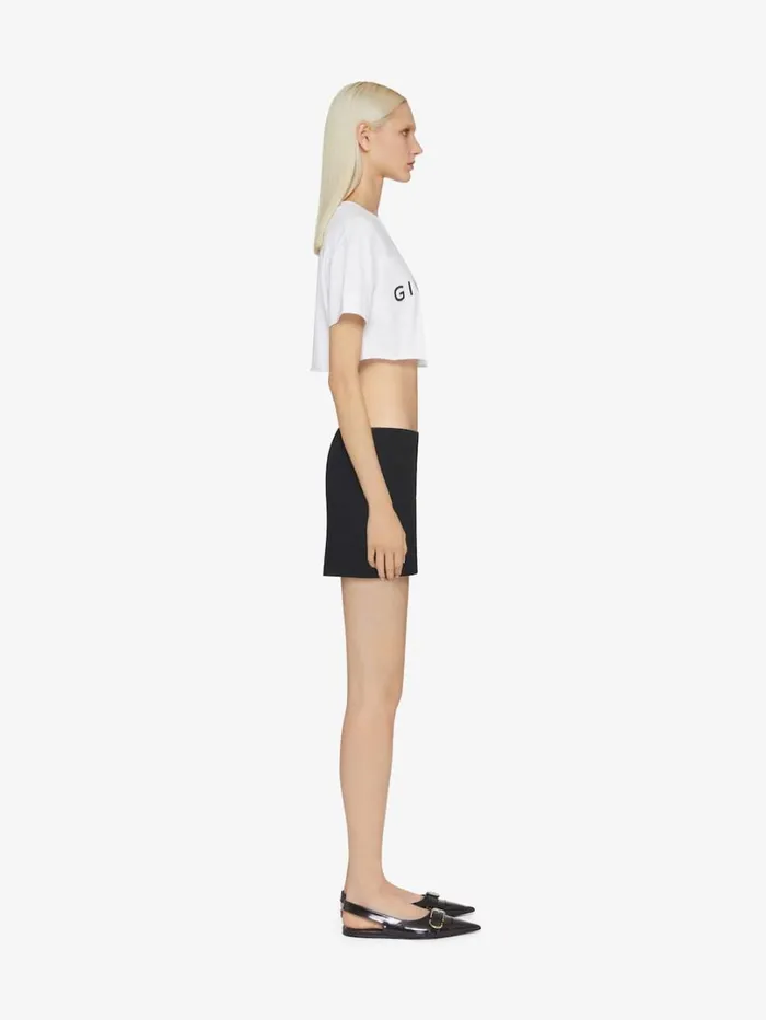 Givenchy GIVENCHY Archetype Cropped Tshirt In Cotton White Women TShirts