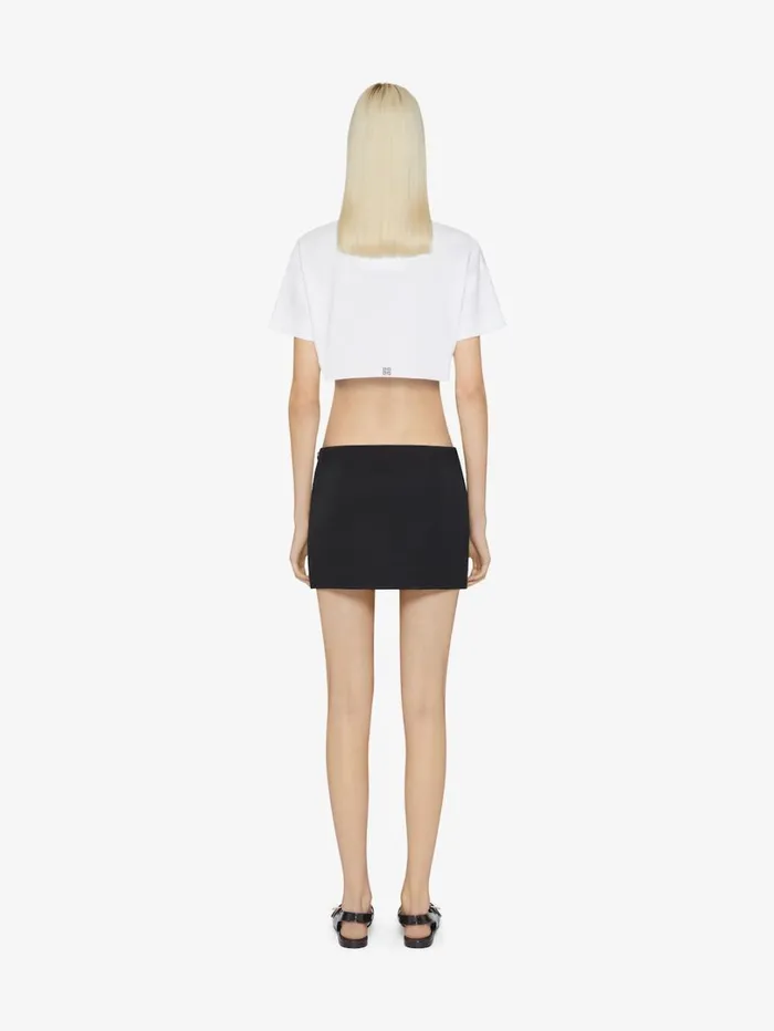 Givenchy GIVENCHY Archetype Cropped Tshirt In Cotton White Women TShirts