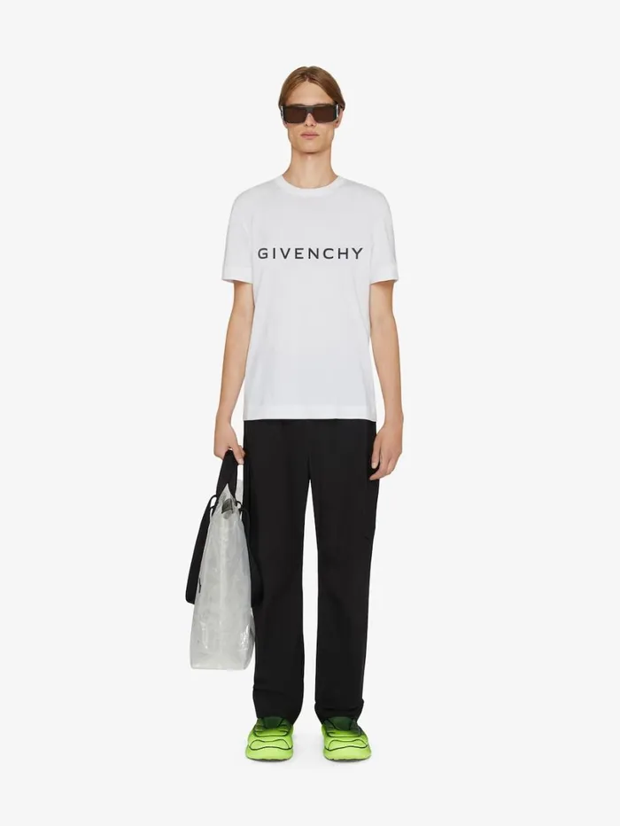 Givenchy GIVENCHY Archetype Slim Fit Tshirt In Cotton White Men TShirts