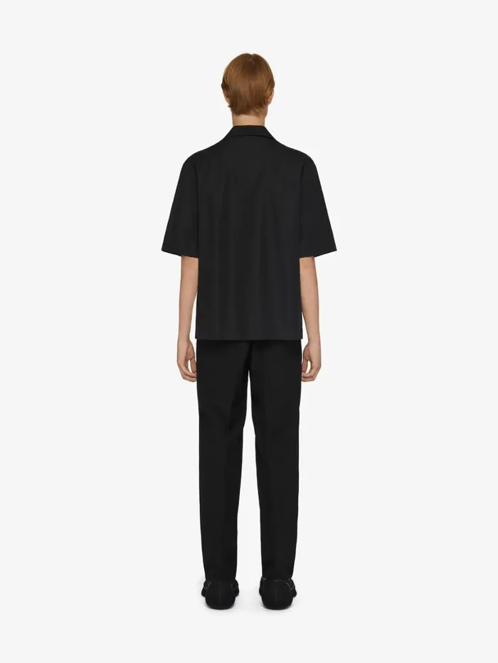 Givenchy GIVENCHY Boxy Fit Hawaiian Shirt In Poplin Black Men Shirts