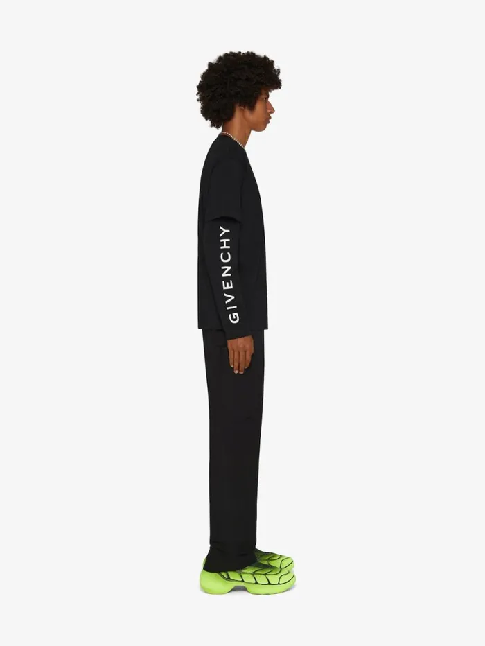 Givenchy GIVENCHY Double Layered Tshirt In Cotton Black Men TShirts