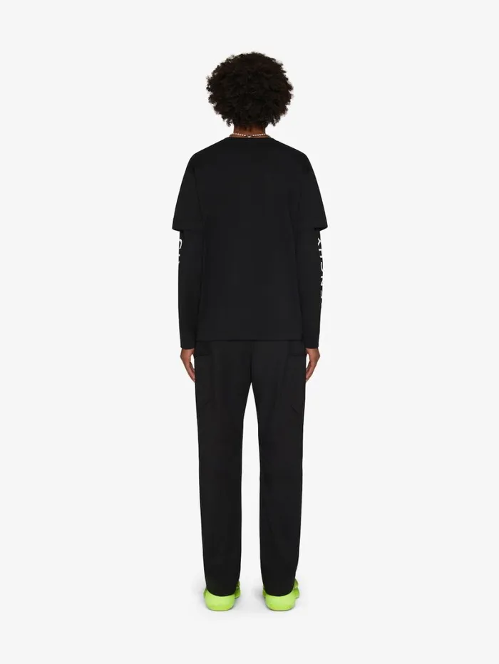 Givenchy GIVENCHY Double Layered Tshirt In Cotton Black Men TShirts