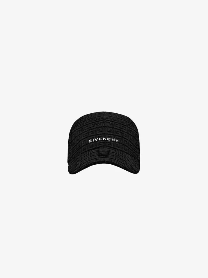 Givenchy GIVENCHY Embroidered Cap In Denim Black Men Beanies and Caps