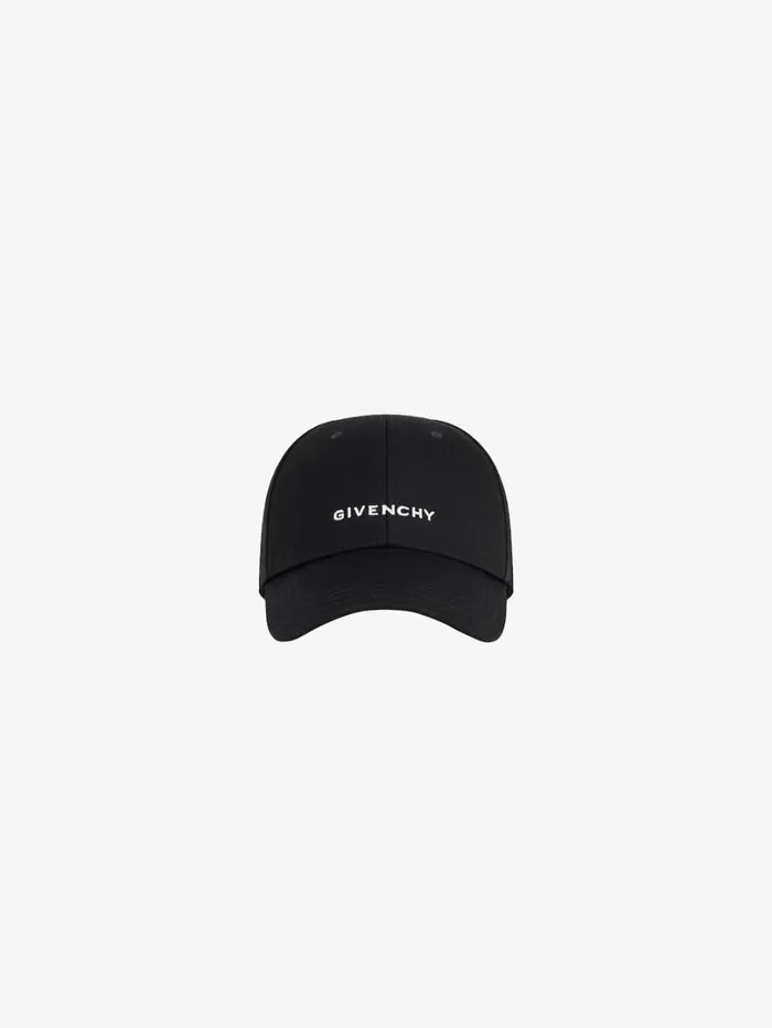 Givenchy GIVENCHY Embroidered Cap In Twill Black Women Beanies and Caps