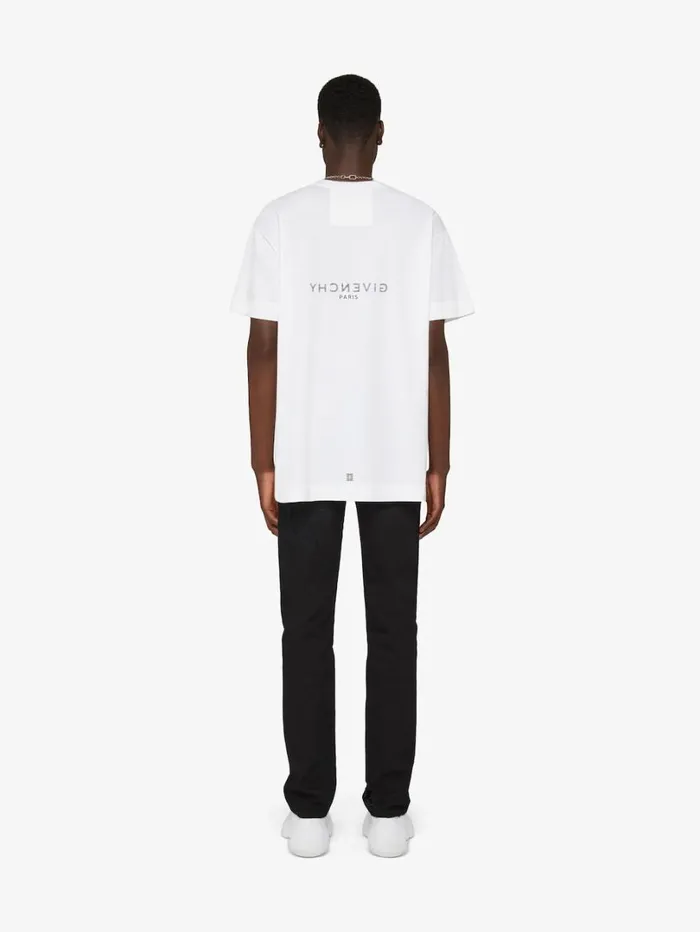 Givenchy GIVENCHY Reverse Oversized Tshirt In Cotton White Men TShirts
