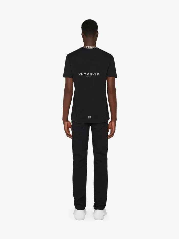 Givenchy GIVENCHY Reverse Slim Tshirt In Cotton Black Men TShirts