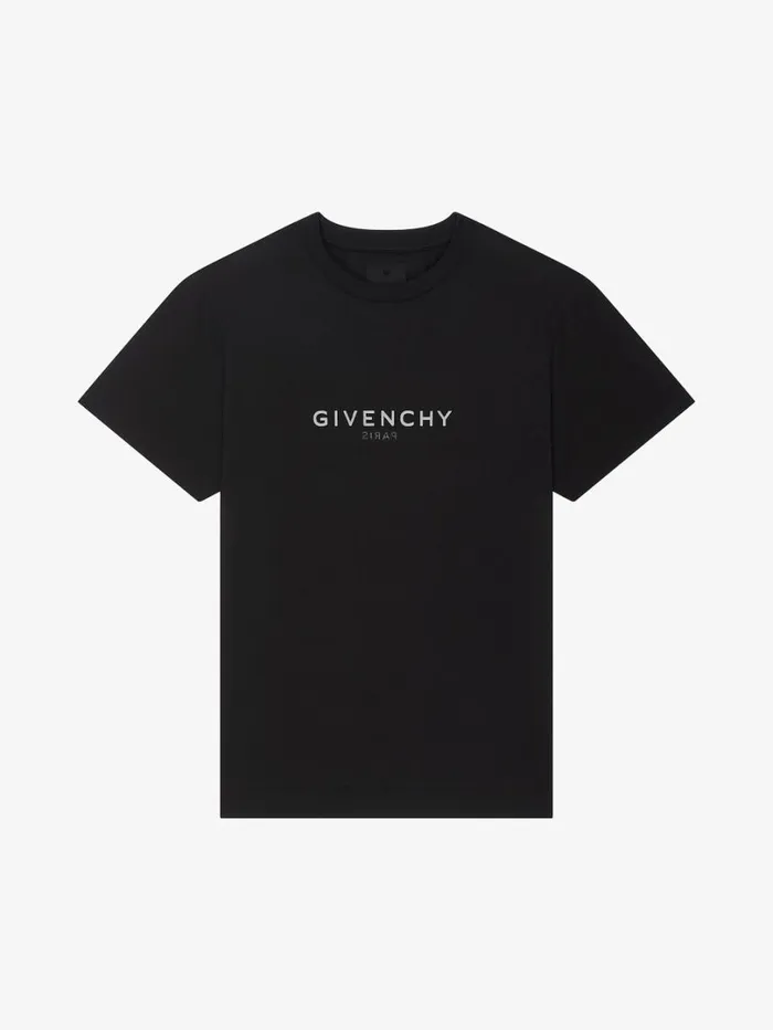 Givenchy GIVENCHY Reverse Slim Tshirt In Cotton Black Men TShirts