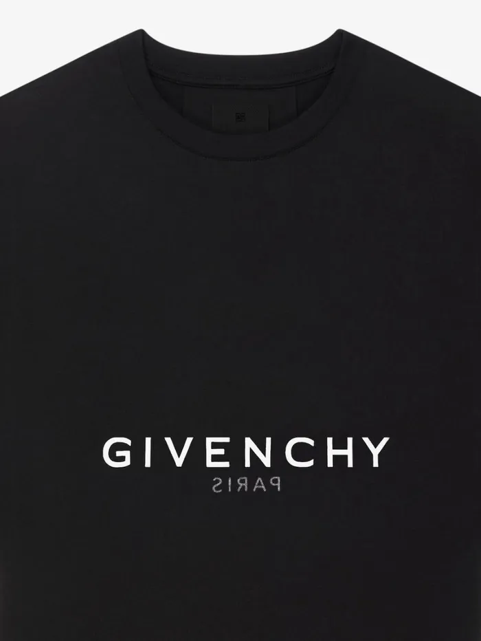 Givenchy GIVENCHY Reverse Slim Tshirt In Cotton Black Men TShirts