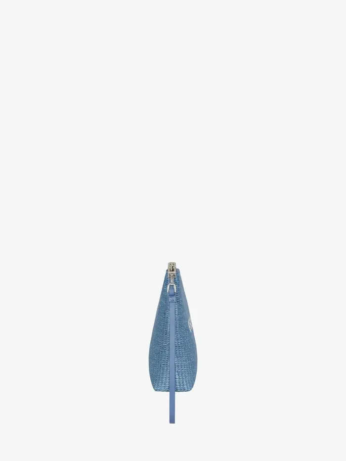 Givenchy GIVENCHY Travel Pouch In Raffia Denim Blue Women Wallets and Card Holders