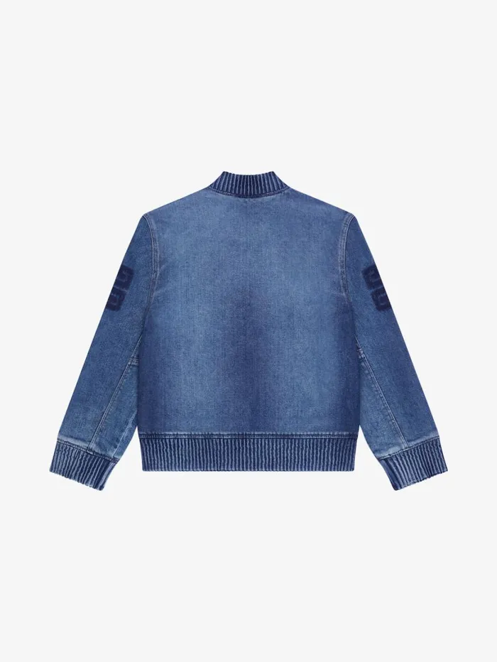 Givenchy GIVENCHY Varsity Jacket In Denim Denim Blue Men Boy 4 To 12 Years