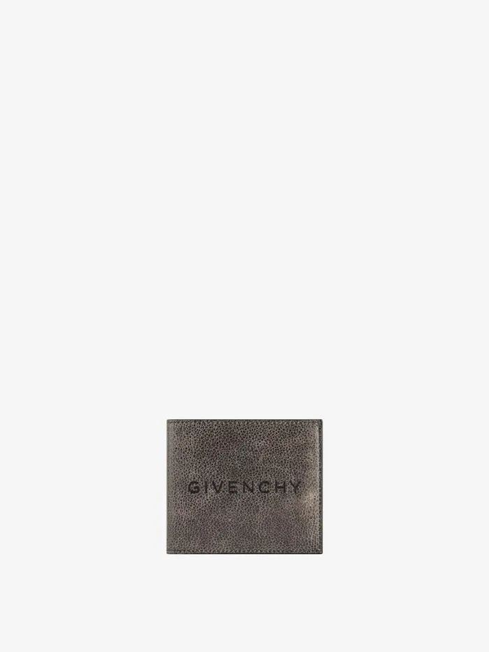 Givenchy GIVENCHY Wallet In Crackled Leather Blackgrey Men Wallets and Card Holders Givenchy GIVENCHY Wallet In Crackled Leather Blackgrey Men Wallets and Card Holders