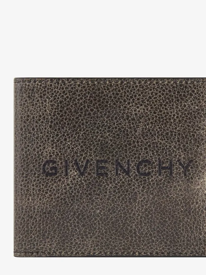 Givenchy GIVENCHY Wallet In Crackled Leather Blackgrey Men Wallets and Card Holders Givenchy GIVENCHY Wallet In Crackled Leather Blackgrey Men Wallets and Card Holders
