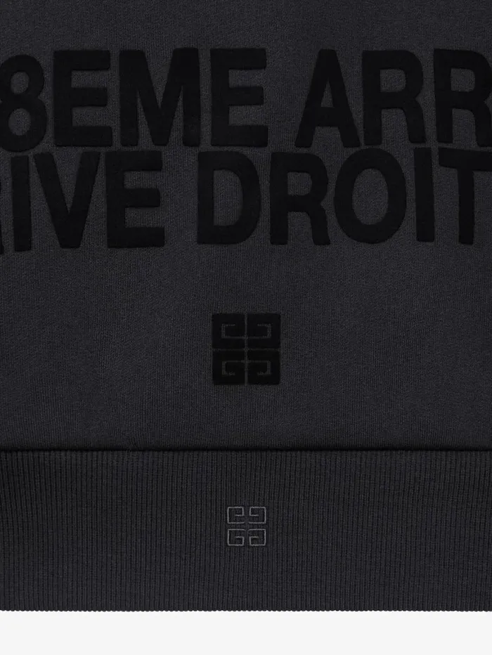 Givenchy GIVENCHY Zipped Hoodie In Fleece Black Men Sweatshirts and Hoodies