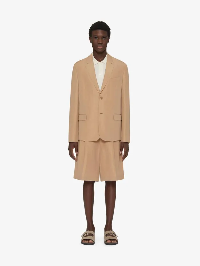 Givenchy Jacket In Linen Tan Men Coats and Jackets