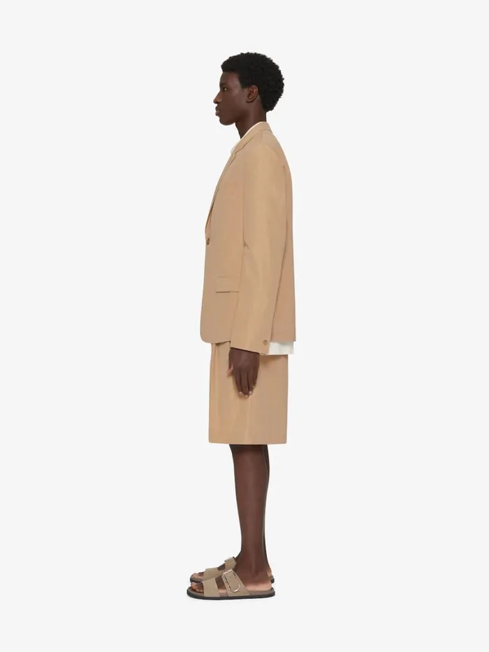 Givenchy Jacket In Linen Tan Men Coats and Jackets