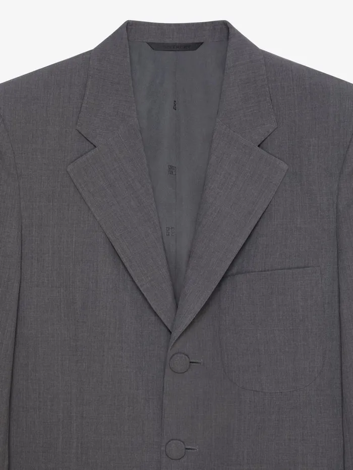 Givenchy Jacket In Wool Medium Grey Men Coats and Jackets